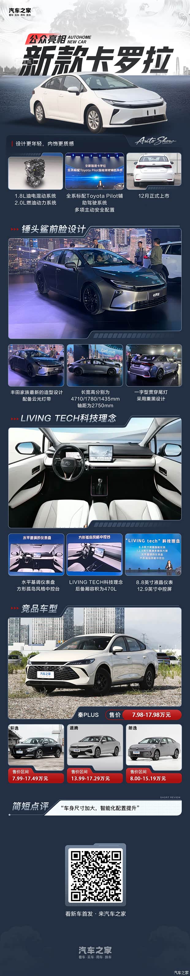 2025广州车展：12月上市 标配辅助驾驶 一汽丰田新款卡罗拉亮相